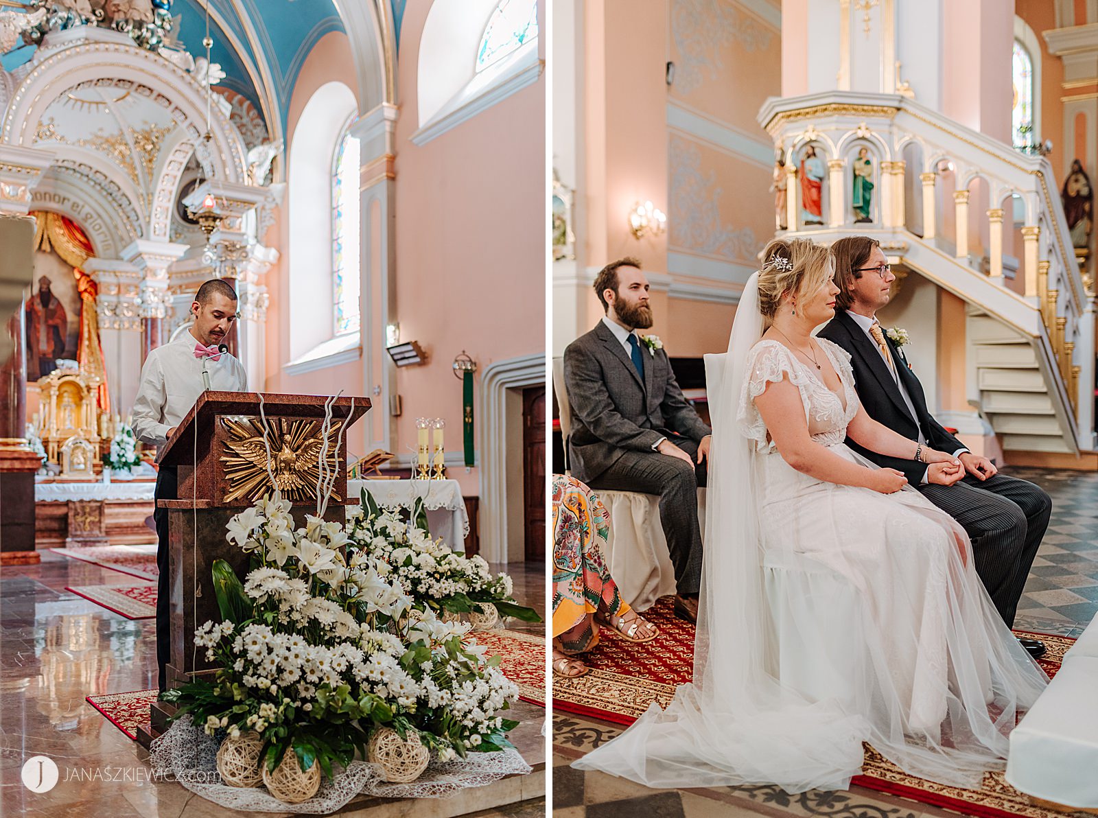 Ślub w kościele św. Wojciecha w Koninie. Fotograf ślubny - Konin - zdjęcia.