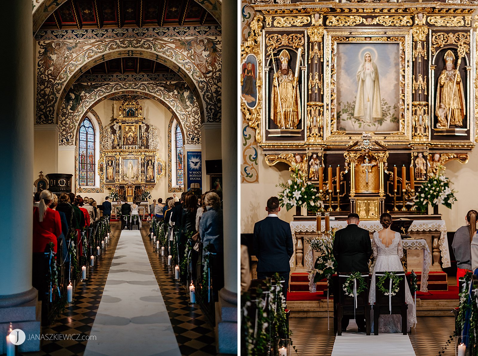 Ślub w kościele w Miłosławiu - fotograf Poznań. Zdjęcia ślubne.
