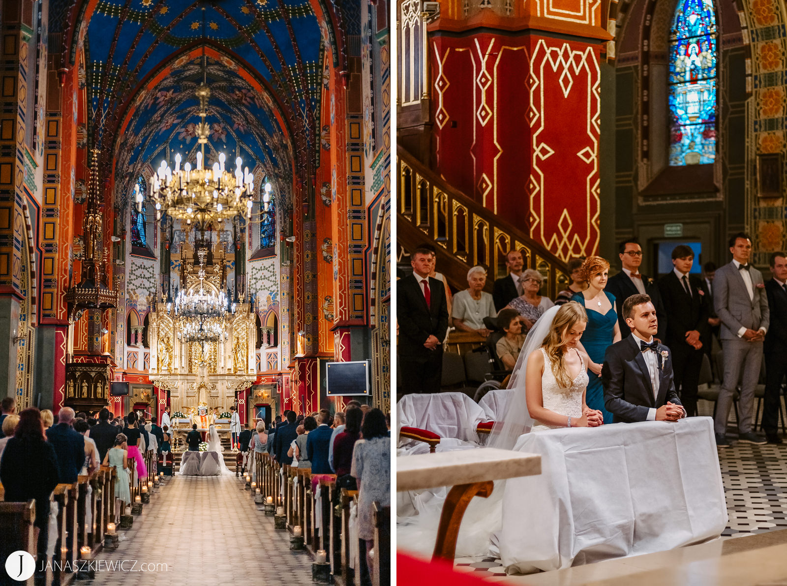 Ślub w Kościele Najświętszego Serca Pana Jezusa w Turku - zdjęcia. Fotograf ślubny.