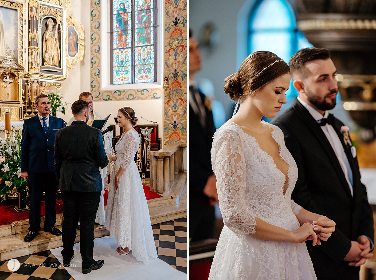 Ślub w kościele w Miłosławiu - fotograf Poznań. Zdjęcia ślubne.