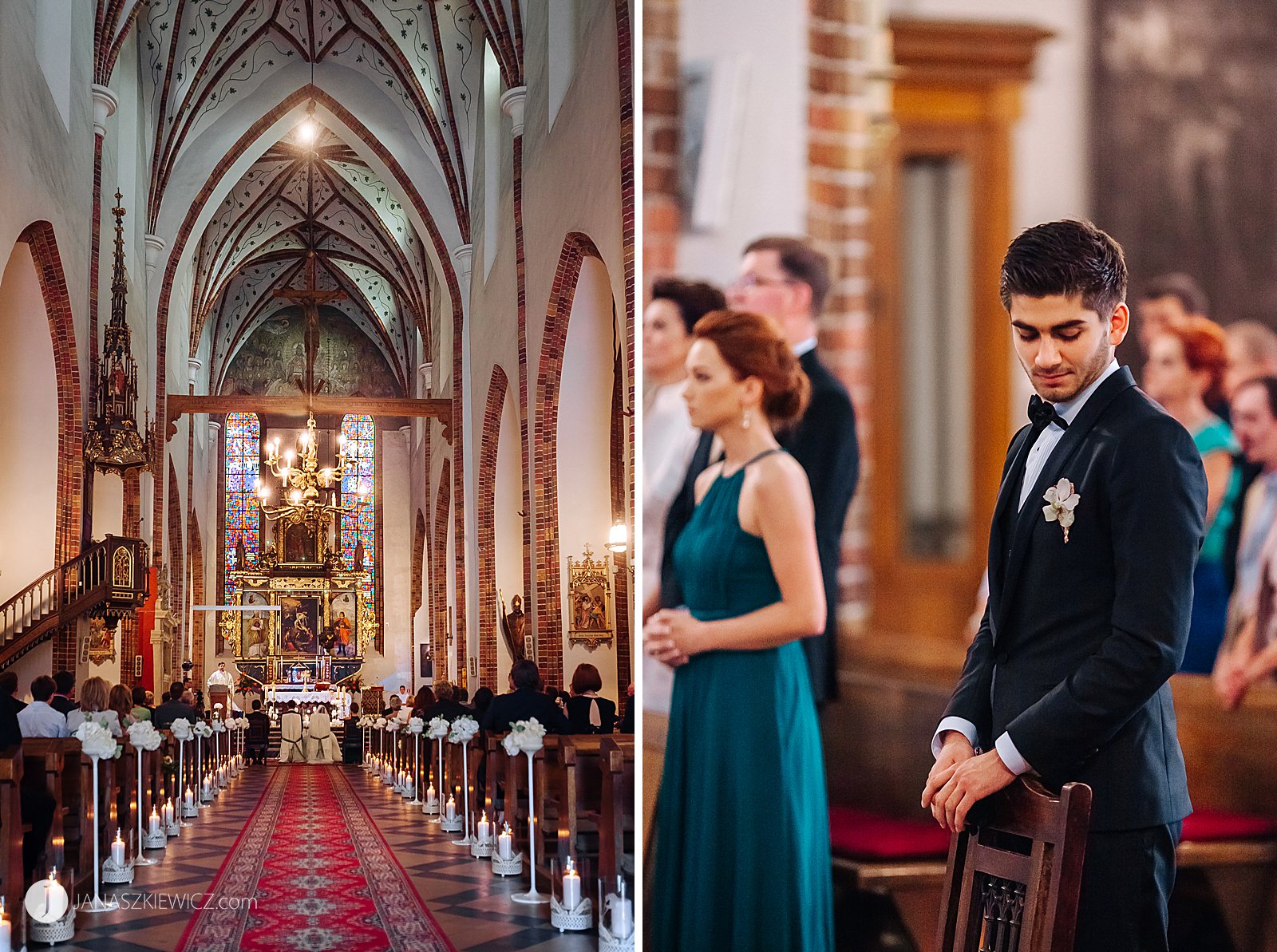 Bazylika w Szamotułach - ślub. Fotograf ślubny - Poznań. Zdjęcia ślubne.