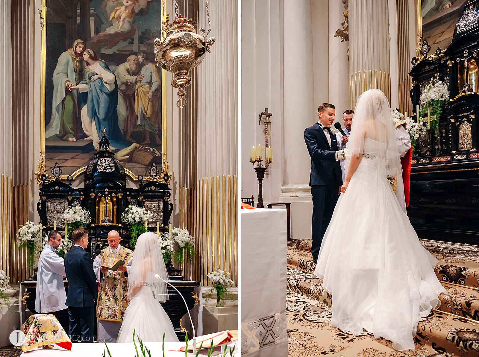 Ślub w Klasztorze Sióstr Wizytek w Warszawie. Fotograf ślubny.