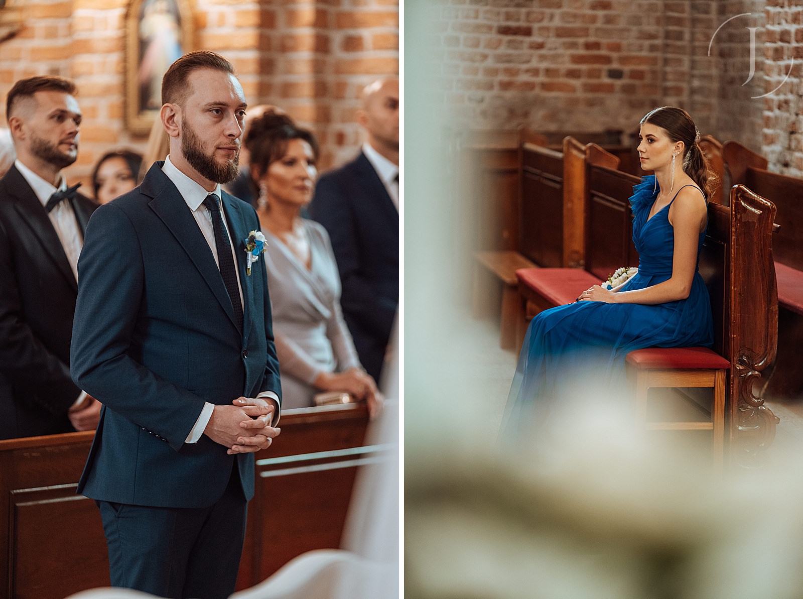 Ceremonia ślubu w kościele Świętej Trójcy we Włoszakowicach.