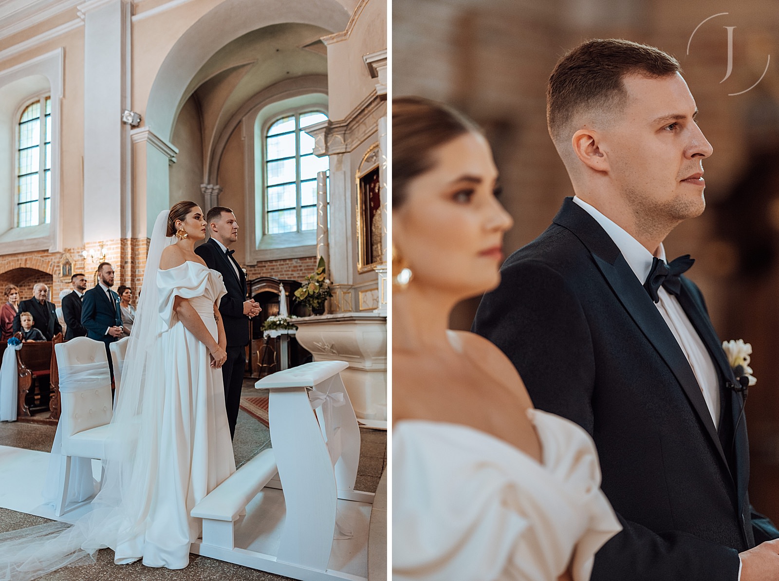 Ceremonia ślubu w kościele Świętej Trójcy we Włoszakowicach.