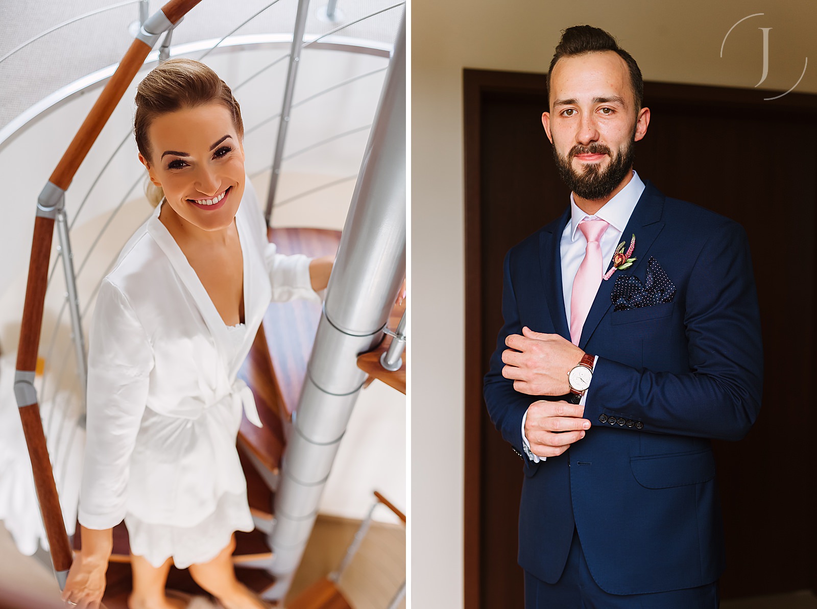 Portrety Gosi i Maćka podczas przygotowań do ślubu